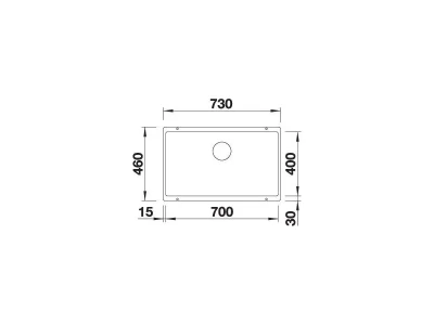 BLANCO SUBLINE 700-U fekete exc.n.