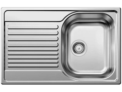 BLANCO TIPO 45 S compact, mosogatótálca, natúr rozsdamentes acél excenter nélkül (207830 mos+222404 lef)