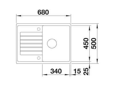 BLANCO ZIA 45 S Compact SILGRANIT mosogató, vulkánszürke