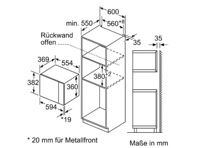 Bosch BEL554MB0 beépíthető mikrohullámú sütő