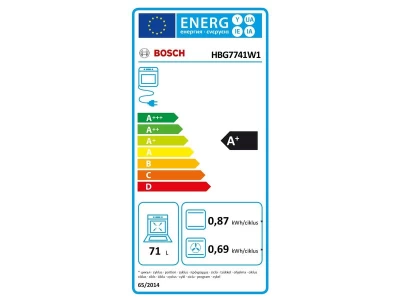 Bosch HBG7741W1 beépíthető sütő