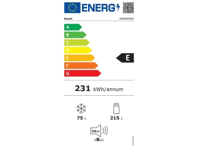 Bosch KIN96NSE0 beépíthető kombinált hűtőszekrény XL