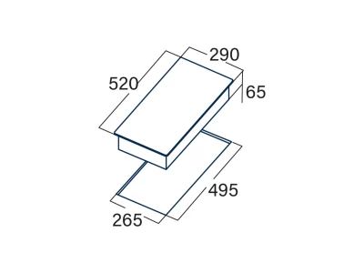 CATA - Beépíthető főzőlap domino ISB-3102 BK  