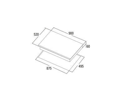 CATA - Beépíthető főzőlap kerámia INSB-9012 BK fekete 