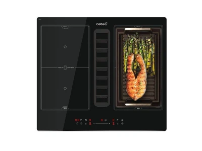 CATA - Beépíthető főzőlap kerámia indukciós, beépített elszívóval IAS-6024 + plazma filter QUADRO 800 R
