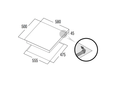 CATA - Beépíthető gázfőzőlap GI-6031 X