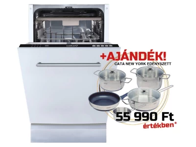 CATA - Beépíthető mosogatógép LVI-46010 + AJÁNDÉK New York edényszett