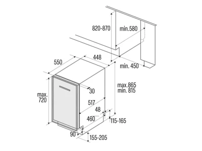 CATA - Beépíthető mosogatógép LVI-48010 10 terítékes + Ajándék Hűtőtáska
