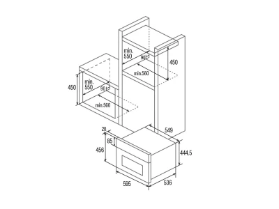 CATA - Beépíthető sütő MD-5008 BK fekete