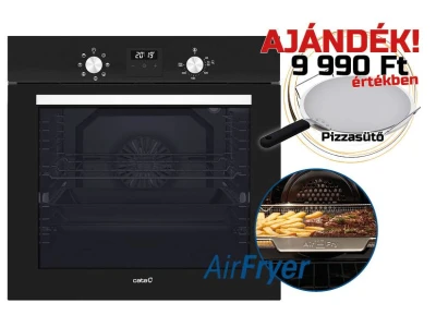CATA - Beépíthető sütő MDS-8007 BK AIR FRYER + Pizzaszett