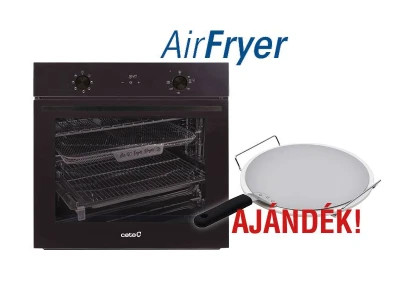 CATA - Beépíthető sütő MDS-8007 FB+AIR FRYER (tepsi H25-70-140-431) + Ajándék BEEF01/P pizzaszett