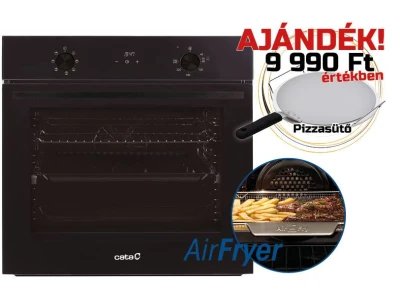 CATA - Beépíthető sütő MDS-8007 FB+AIR FRYER (tepsi H25-70-140-431) + Ajándék BEEF01/P pizzaszett