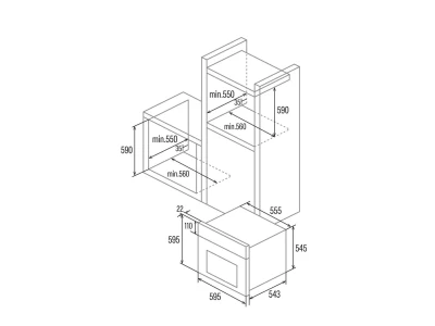 CATA - Beépíthető sütő MDS-8007 WH