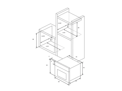 CATA - Beépíthető sütő MDS-8008 WH