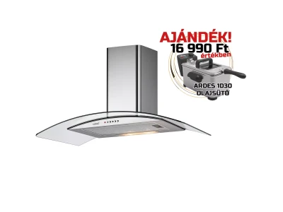 CATA - Páraelszívó C-GLASS 900 LED - Inox + Ardes fritőz 1D30