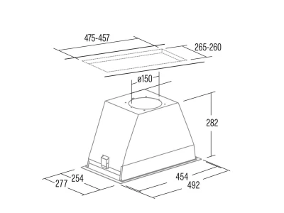 CATA - Páraelszívó GT-PLUS 45 WH/M fehér