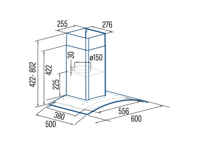CATA - Páraelszívó Gamma Glass 6010 GX - Inox