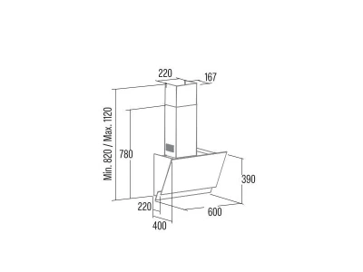 CATA - Páraelszívó Juno 600 fehér XGWH LED