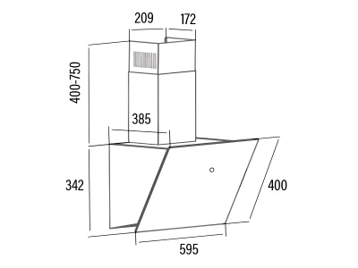 CATA - Páraelszívó Lena 600 XGBK fekete +BK150ECO