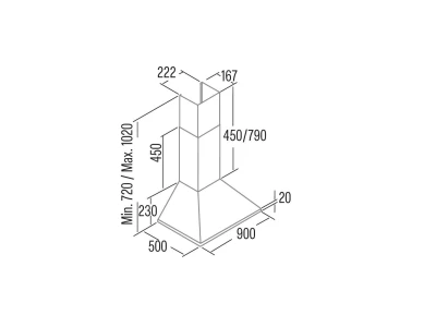 CATA - Páraelszívó Omega 900 fekete BK/M