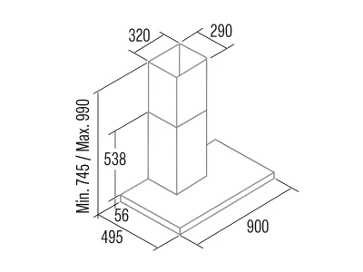CATA - Páraelszívó Sygma 9010 BK motor nélkül + MULTI Külső motor SEM1 T850