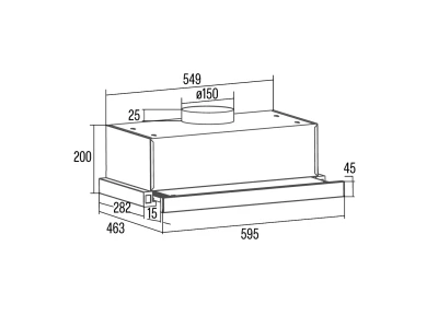 CATA - Páraelszívó TFB-5160 BK motor nélkül + MULTI Külső motor SEM1 T850 