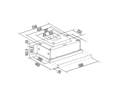 CATA - Páraelszívó TFH-6630/A X inox LED brushless + hűtőtáska