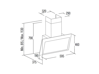 CATA - Páraelszívó Thalassa EVO 600 GWH Fehér