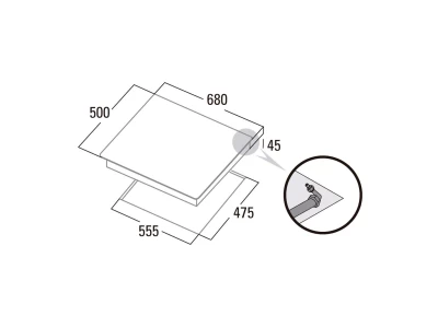 Cata - Beépíthető gázfőzőlap LGI-7041 X/A