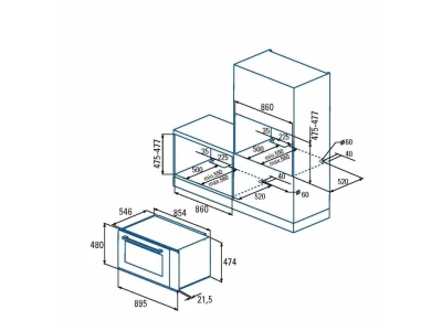 Cata - Beépíthető sütő CMD-9208 BK
