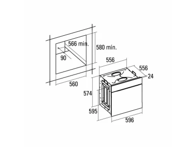 Cata - Beépíthető sütő MRA-7108 BK