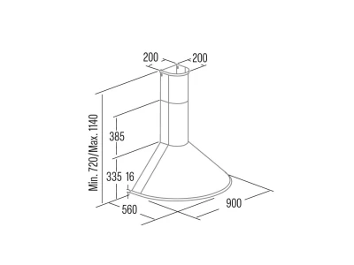 Cata - Páraelszívó Q-7790 BK/L fekete LED