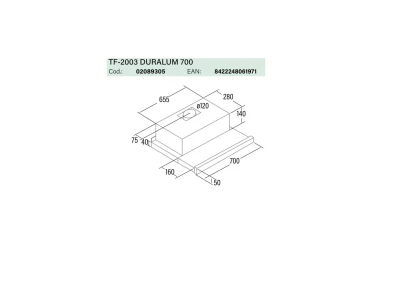 Cata - Páraelszívó TF-2003/70 LED duralum