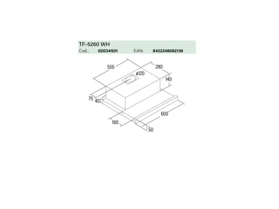 Cata - Páraelszívó TF-5260 WH/L fehér (2 motoros)