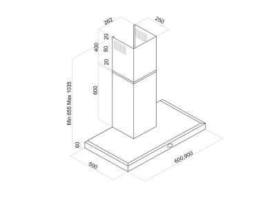 DAVOLINE - Páraelszívó Box Plus 60 cm 