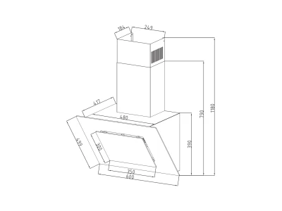 DAVOLINE - Páraelszívó Feel 60 cm fehér
