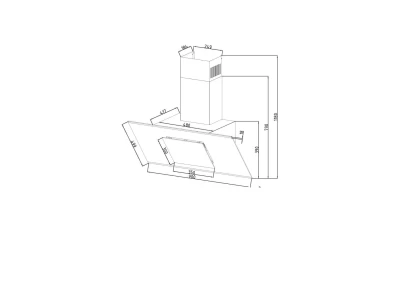 DAVOLINE - Páraelszívó Feel 90 cm fekete 