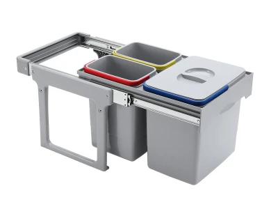 EKOTECH - Beépíthető hulladékgyűjtő EKKO EASY 40 - 1x16 liter+2x8 liter