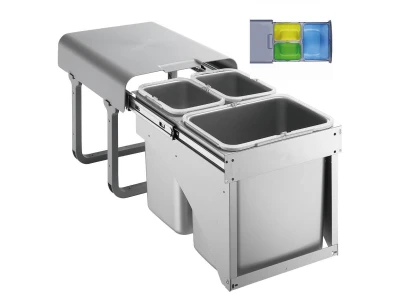 EKOTECH - Beépíthető hulladékgyűjtő EKKO FRONT 40 - 1x16 liter+2x8 liter
