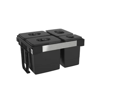 EKOTECH - Beépíthető hulladékgyűjtő FREE JAZZ 60 - 3x15 liter+1x7 liter