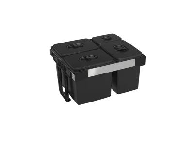 EKOTECH - Beépíthető hulladékgyűjtő FREE JAZZ 60 - 3x26 liter+1x7 liter
