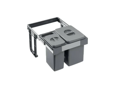 EKOTECH - Beépíthető hulladékgyűjtő FREE JAZZ SHORT 45 - 1x15 liter+1x7 liter