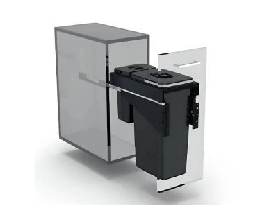 EKOTECH - Beépíthető hulladékgyűjtő FRONT 30 - 1x26 liter+1x7 liter 