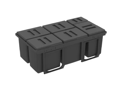 EKOTECH - Beépíthető hulladékgyűjtő JAZZ 90     5x15 liter+1x7 liter ÚJ 2026