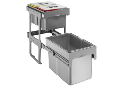 EKOTECH - Beépíthető hulladékgyűjtő TANDEM SHORT 40 - 1x34 liter + 2x12 liter