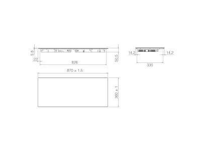 ELICA - Beépíthető indukciós kerámialap RATIO 874 SLIM BL