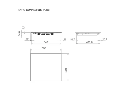 ELICA - Beépíthető indukciós kerámialap RATIO CONNEX 603 PLUS RAW