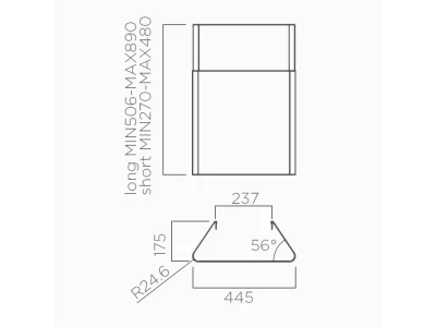 ELICA - KIT0010439 csőtakaró kürtő H450
