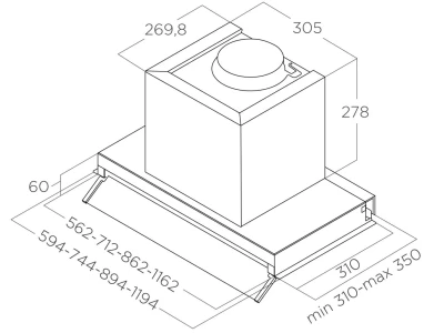 ELICA - Páraelszívó BOXIN LX EASY DRY BLMAT/A/60   PRF0213256