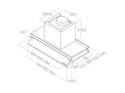 ELICA - Páraelszívó BOXIN NO DRIP 2.0 BLMAT/A/120   PRF0208657